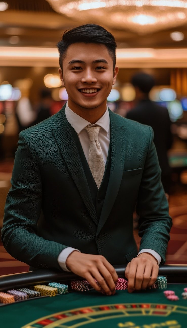 Hot Pot live dealer studio with professional croupier Hot Pot live dealer studio with professional croupier at HD table